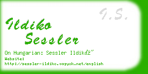 ildiko sessler business card